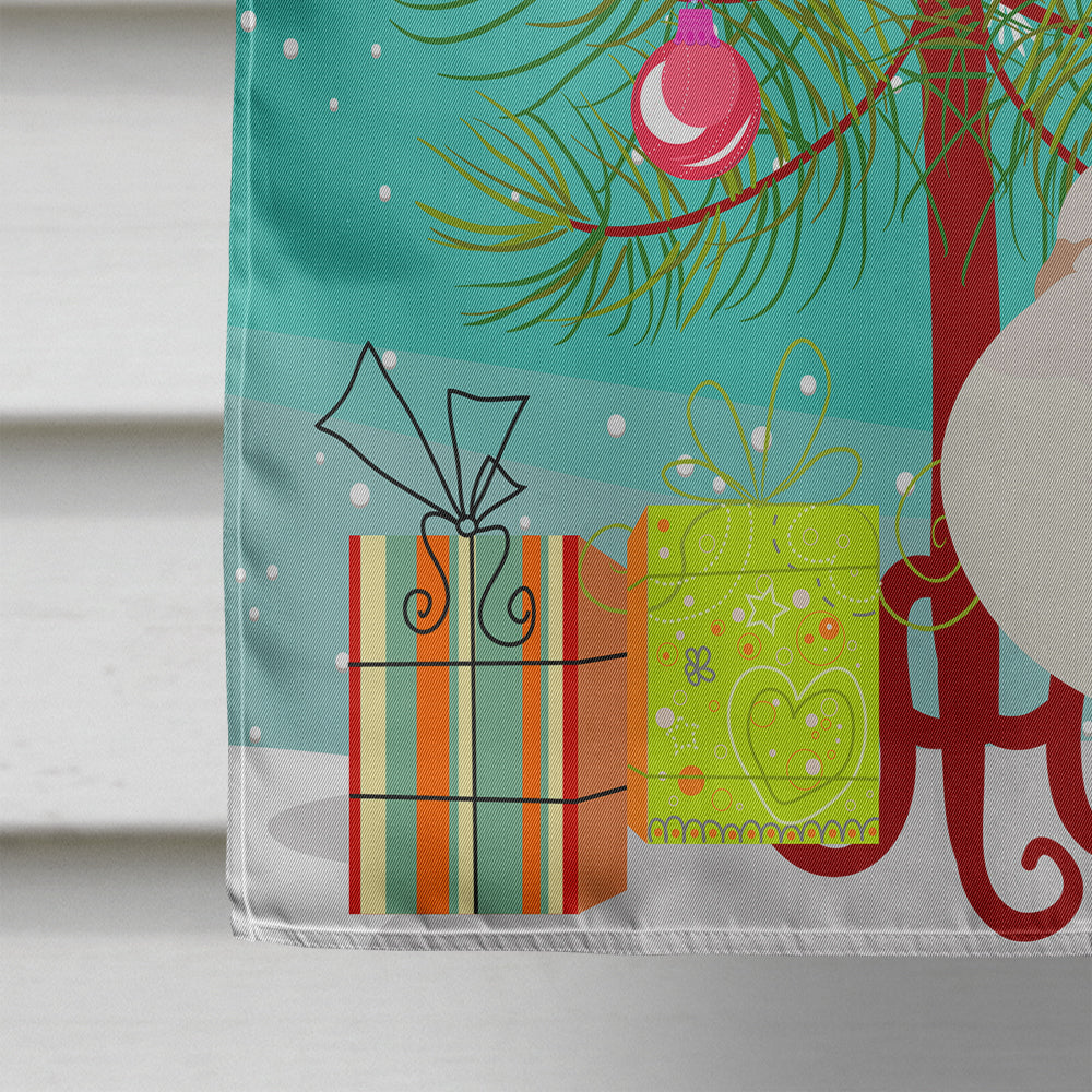 Silver Fantail Pigeon Christmas House Flag 28x40 Porch Sleeve Pole Decorative Outside Yard Banner Artwork Wall Hanging, Polyester