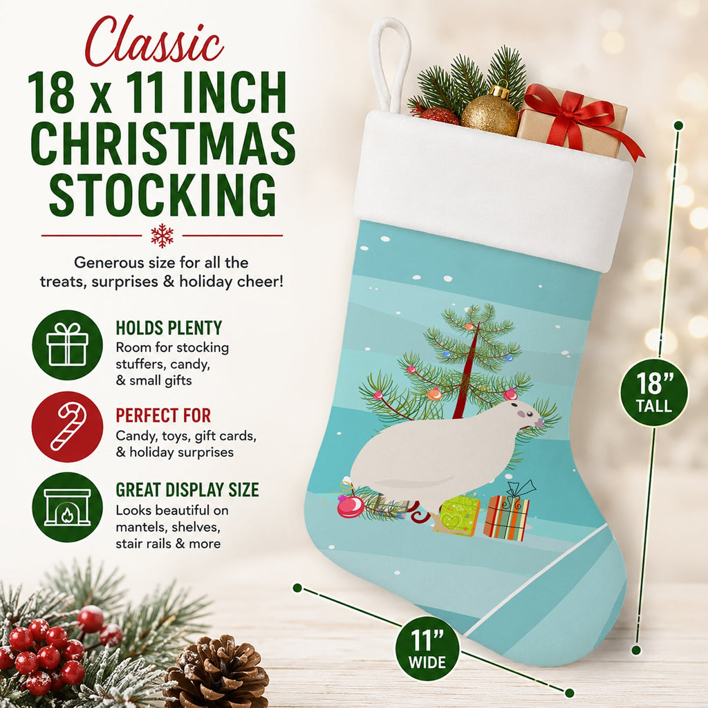 Texas Quail Christmas Holiday Stocking Double-Sided Print, Polyester Suede,11x18, Made in USA
