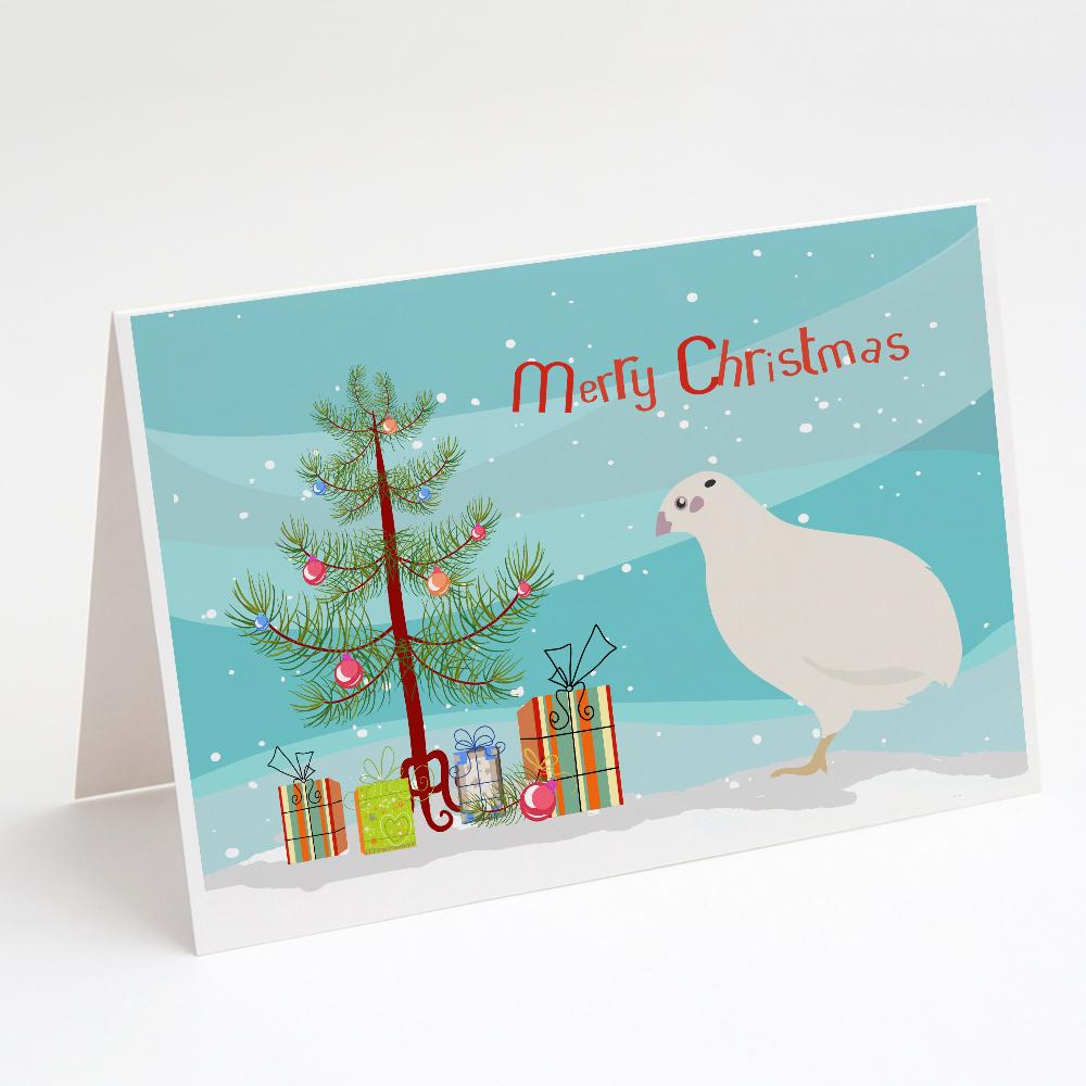 Texas Quail Christmas Greeting Cards Pack of 8 Blank Cards with Envelopes Whimsical A7 Size 5x7