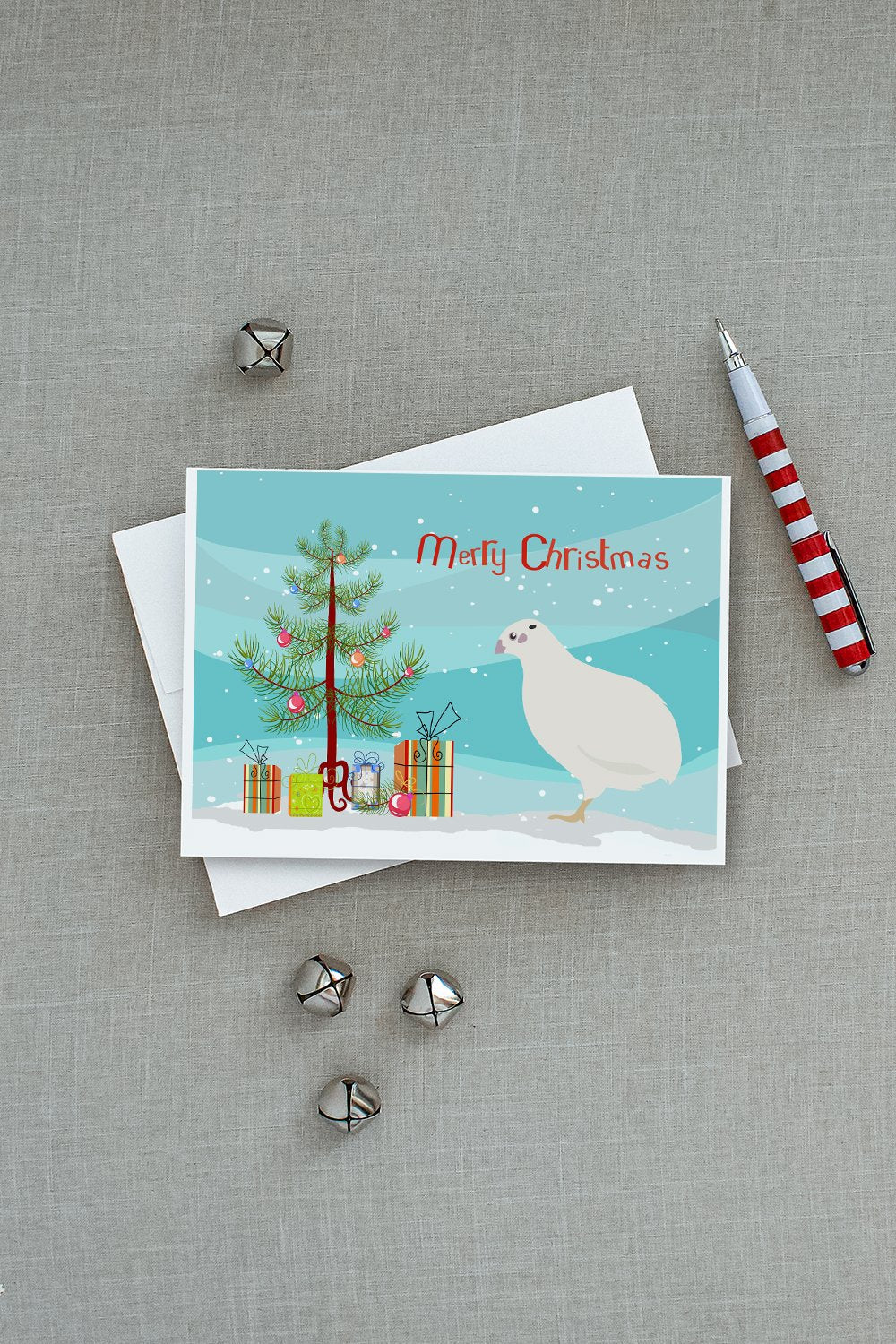 Texas Quail Christmas Greeting Cards Pack of 8 Blank Cards with Envelopes Whimsical A7 Size 5x7