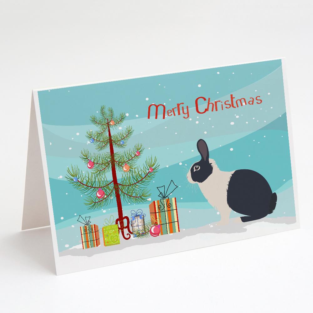 Dutch Rabbit Christmas Greeting Cards Pack of 8 Blank Cards with Envelopes Whimsical A7 Size 5x7