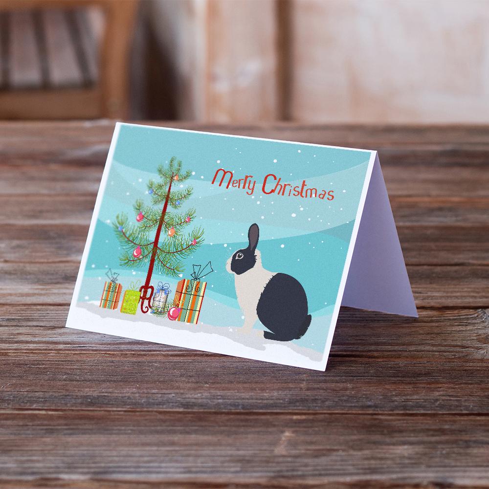 Dutch Rabbit Christmas Greeting Cards Pack of 8 Blank Cards with Envelopes Whimsical A7 Size 5x7