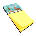 Lionhead Rabbit Christmas Watercolor Sticky Note Holder Refillable Dispenser Desk Accessory 3x3 Pad Gift