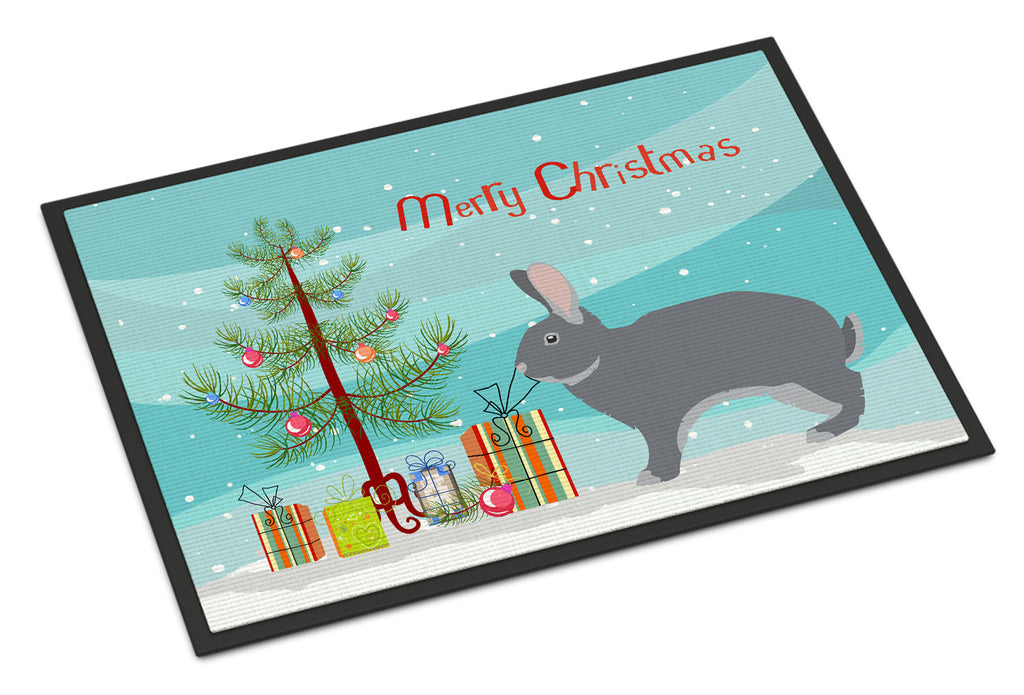 Giant Chinchilla Rabbit Christmas Doormat Indoor Outdoor 24H X 36W Front Door Mat Rugs for Entryway, Non Slip Washable Low Pile,