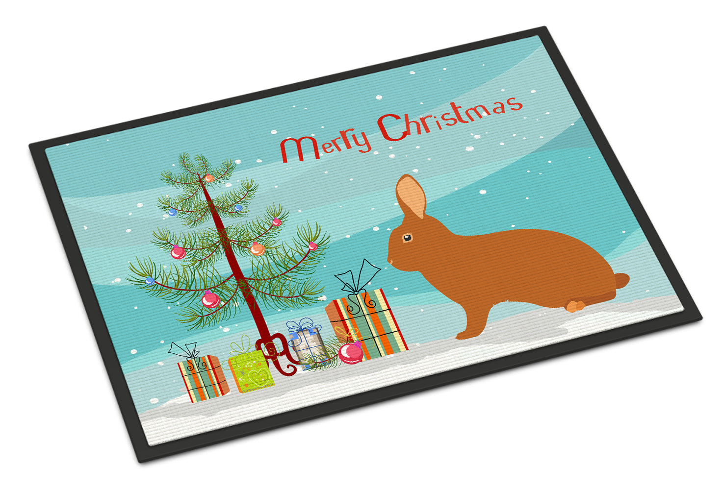 Rex Rabbit Christmas Doormat Indoor Outdoor 24H X 36W Front Door Mat Rugs for Entryway, Non Slip Washable Low Pile,