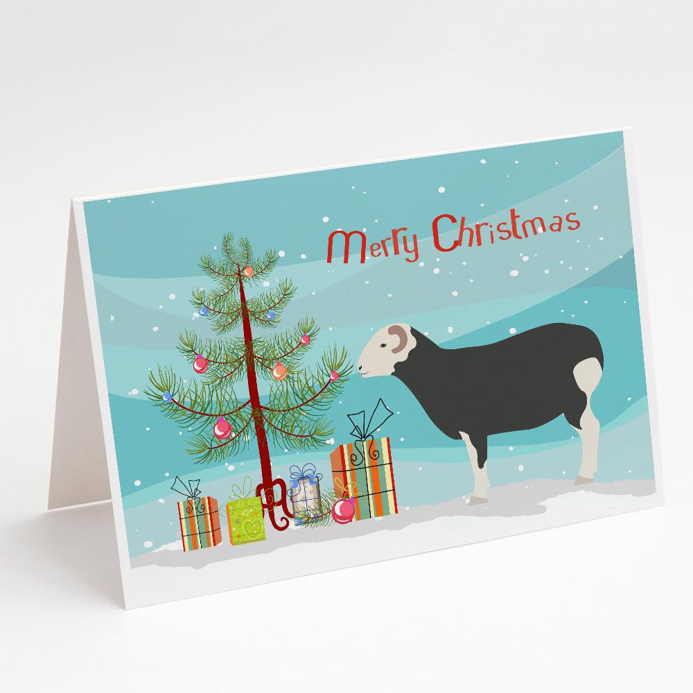 Herwick Sheep Christmas Greeting Cards Pack of 8 Blank Cards with Envelopes Whimsical A7 Size 5x7