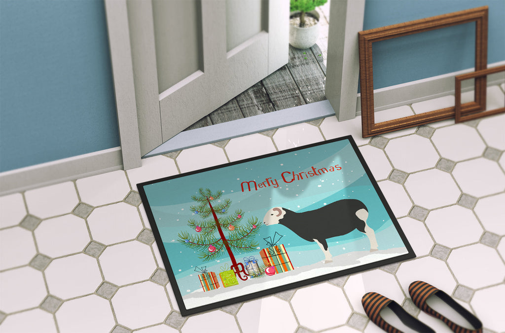 Herwick Sheep Christmas Doormat Indoor Outdoor 18H X 27W Front Door Mat Rugs for Entryway, Non Slip Washable