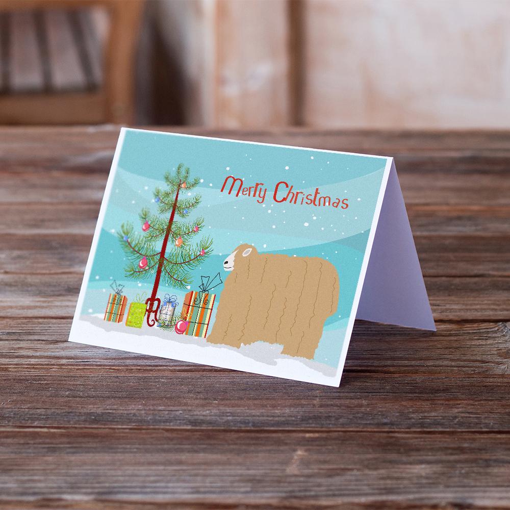 Lincoln Longwool Sheep Christmas Greeting Cards Pack of 8 Blank Cards with Envelopes Whimsical A7 Size 5x7