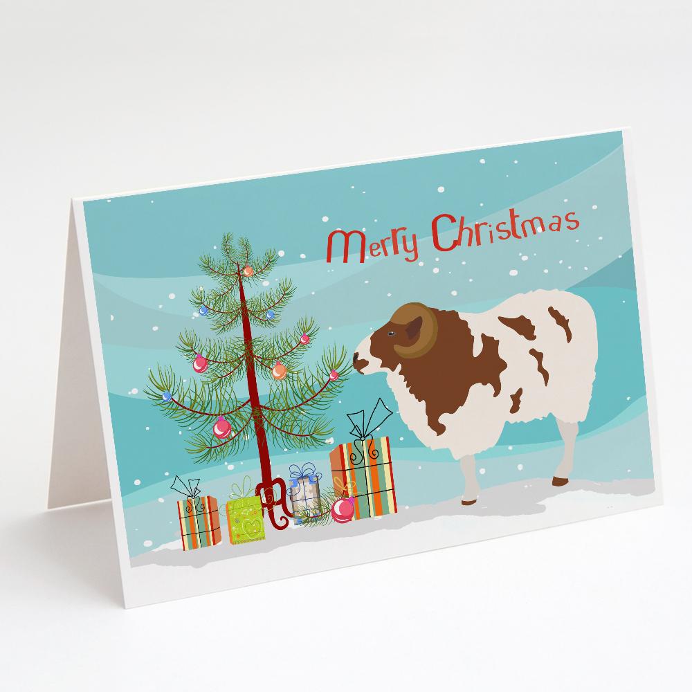 Jacob Sheep Christmas Greeting Cards Pack of 8 Blank Cards with Envelopes Whimsical A7 Size 5x7