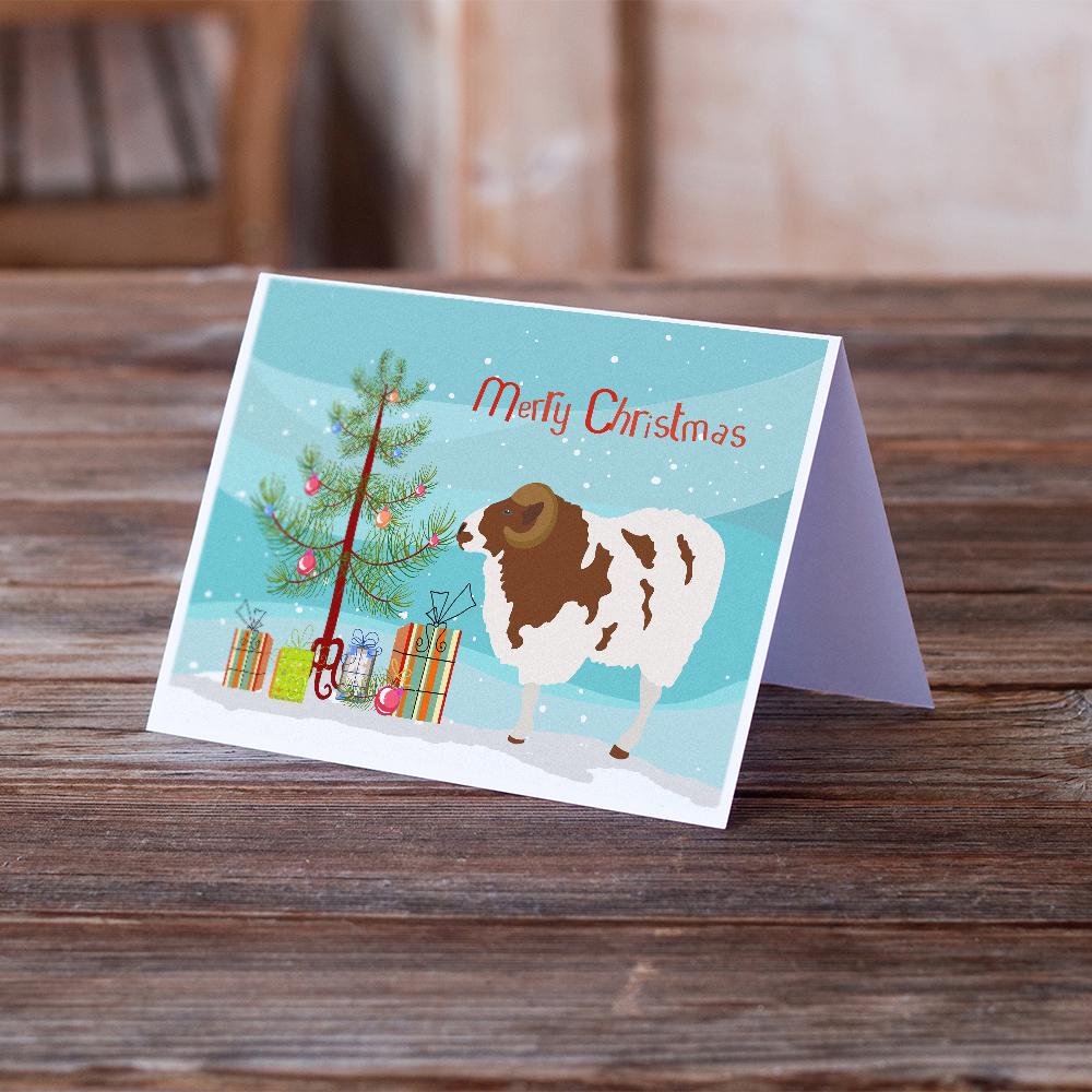 Jacob Sheep Christmas Greeting Cards Pack of 8 Blank Cards with Envelopes Whimsical A7 Size 5x7