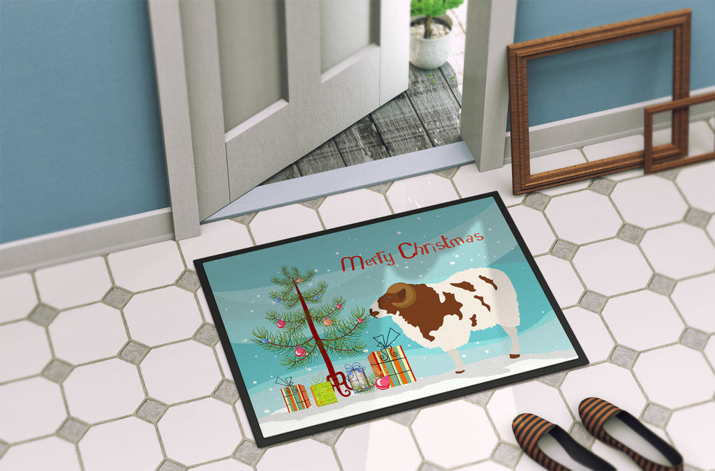 Jacob Sheep Christmas Doormat Indoor Outdoor 24H X 36W Front Door Mat Rugs for Entryway, Non Slip Washable Low Pile,