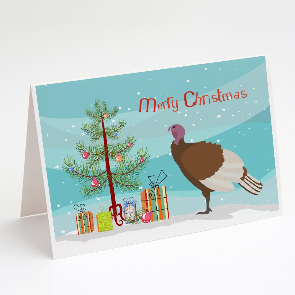 Bourbon Red Turkey Hen Christmas Greeting Cards Pack of 8 Blank Cards with Envelopes Whimsical A7 Size 5x7