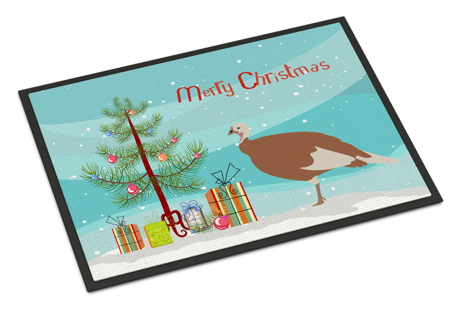 Jersey Buff Turkey Hen Christmas Doormat Indoor Outdoor 24H X 36W Front Door Mat Rugs for Entryway, Non Slip Washable Low Pile,