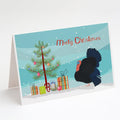 Norfolk Black Turkey Christmas Greeting Cards Pack of 8 Blank Cards with Envelopes Whimsical A7 Size 5x7