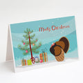 Bronze Turkey Christmas Greeting Cards Pack of 8 Blank Cards with Envelopes Whimsical A7 Size 5x7