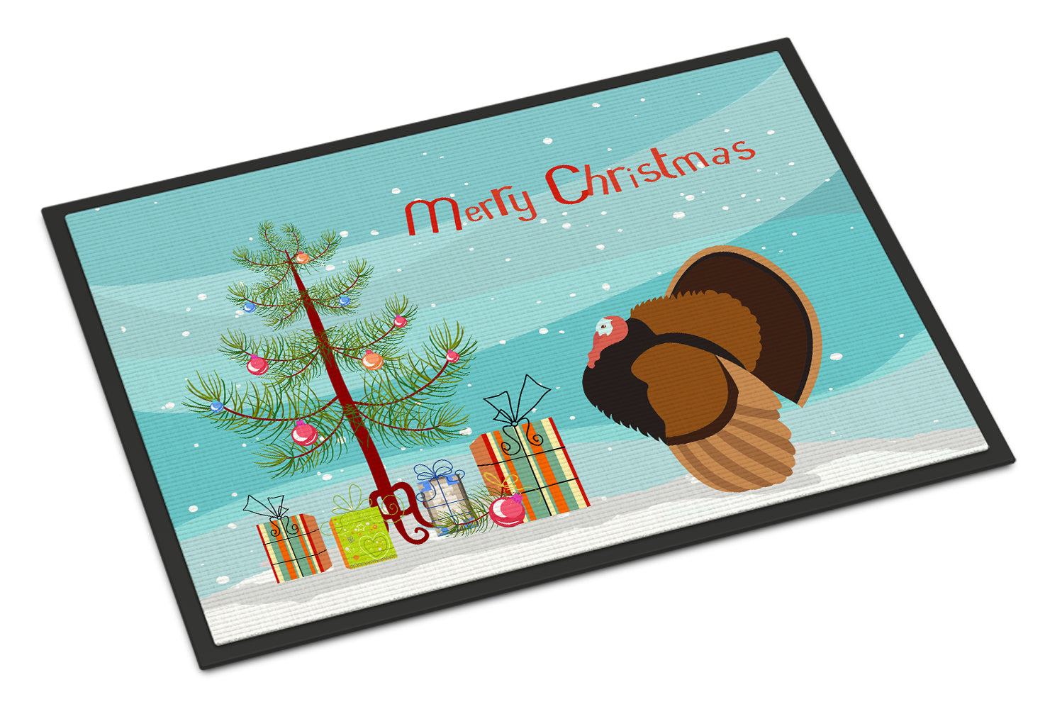 Bronze Turkey Christmas Doormat Indoor Outdoor 24H X 36W Front Door Mat Rugs for Entryway, Non Slip Washable Low Pile,