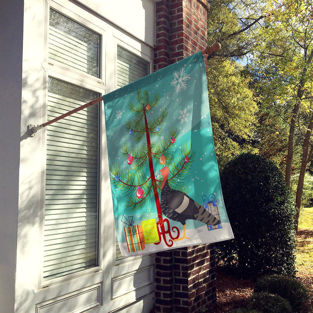 Marragansett Turkey Christmas House Flag 28x40 Porch Sleeve Pole Decorative Outside Yard Banner Artwork Wall Hanging, Polyester