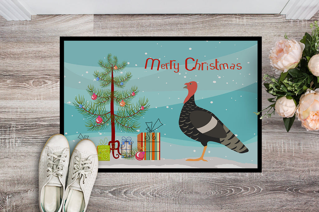 Marragansett Turkey Christmas Doormat Indoor Outdoor 24H X 36W Front Door Mat Rugs for Entryway, Non Slip Washable Low Pile,