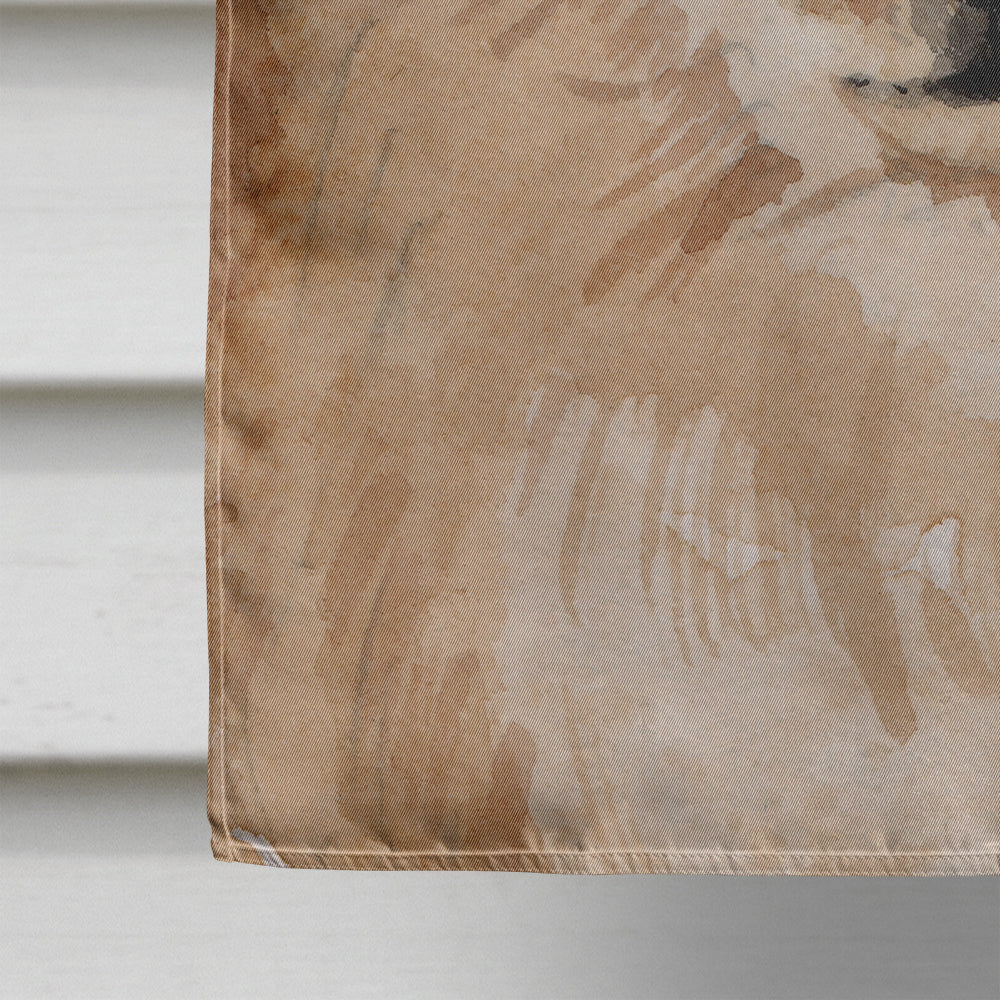 Pomeranian Fall House Flag 28x40 Porch Sleeve Pole Decorative Outside Yard Banner Artwork Wall Hanging, Polyester