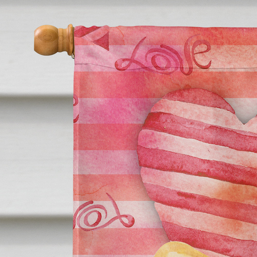 Pembroke Corgi Love House Flag 28x40 Porch Sleeve Pole Decorative Outside Yard Banner Artwork Wall Hanging, Polyester