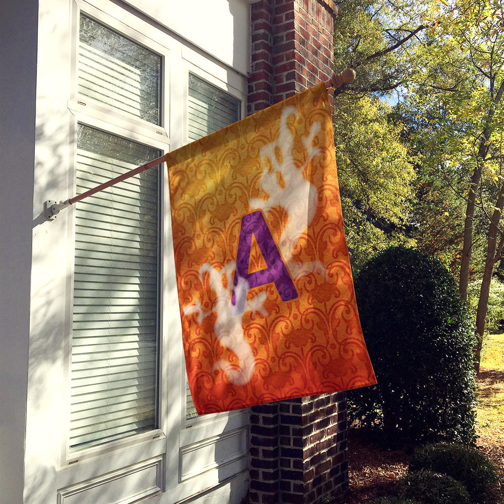Halloween Ghost Letter A House Flag 28x40 Porch Sleeve Pole Decorative Outside Yard Banner Artwork Wall Hanging, Polyester