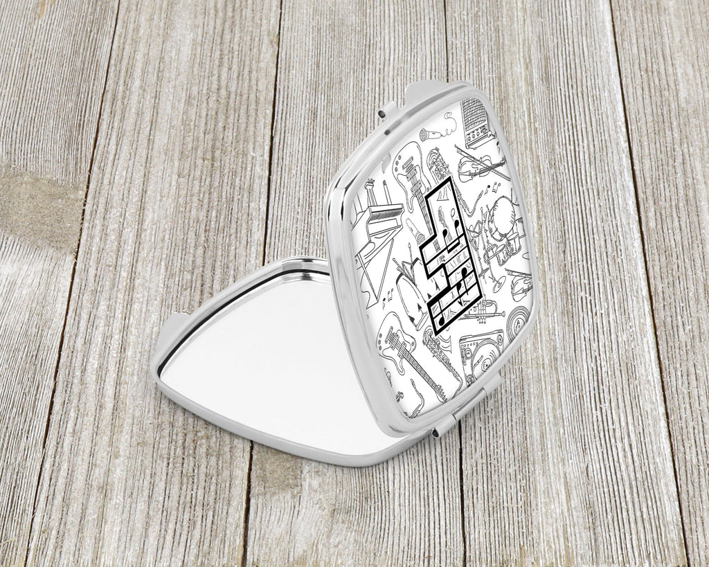 Letter F Musical Note Letters Compact Mirror Decorative Travel Makeup Mirror for Women Girls Gifts Pocket Makeup Mirror Folding Handheld