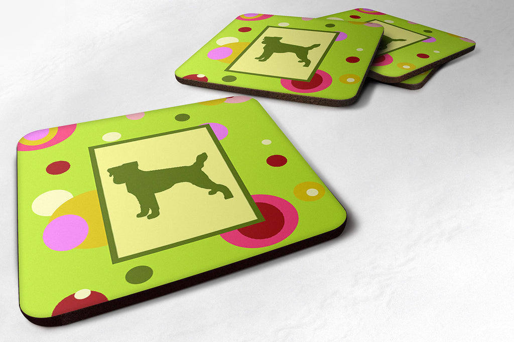 Jack Russell Terrier Foam Coasters Set of 4 Cup Coasters for Indoor Outdoor, Tabletop Protection, Anti Slip, Mouse pad Material