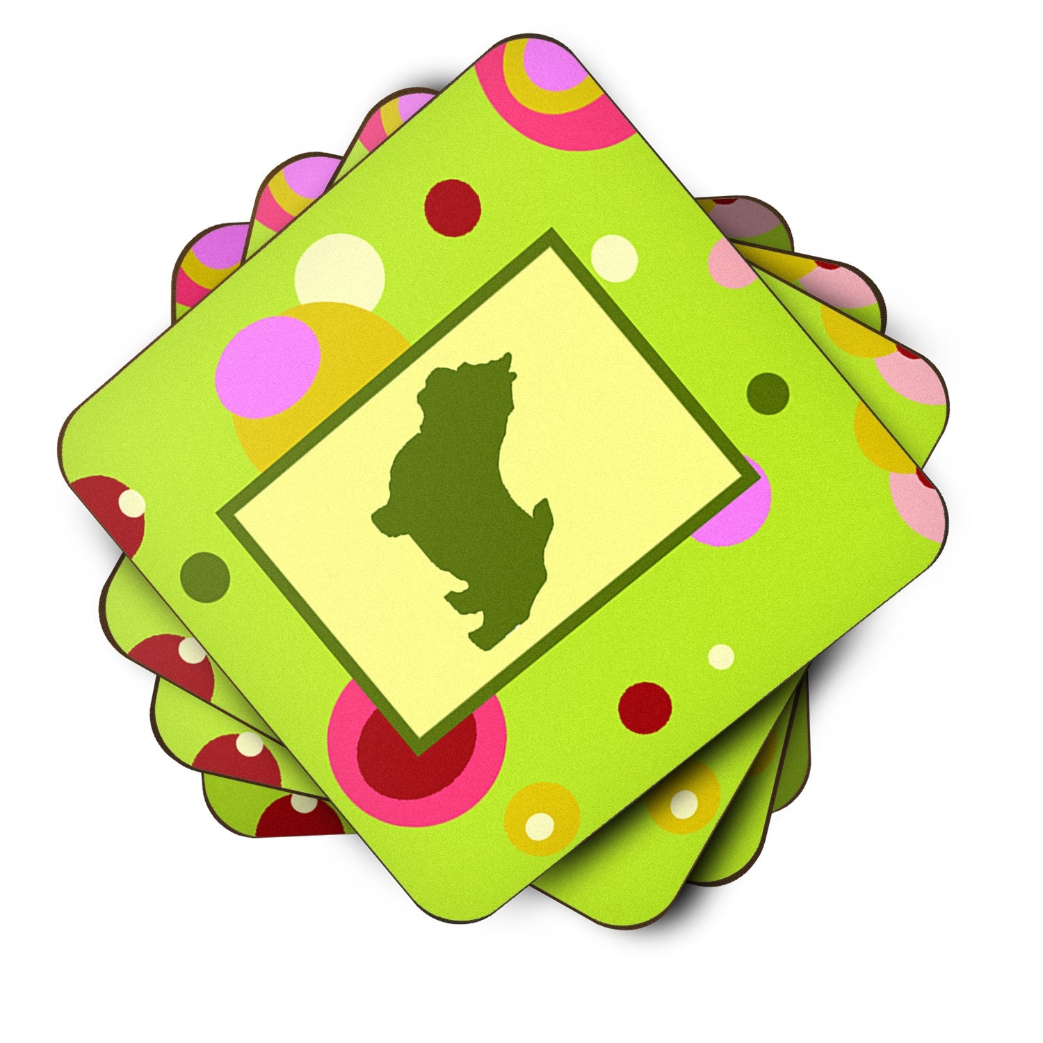 Norwich Terrier Foam Coasters Set of 4 Cup Coasters for Indoor Outdoor, Tabletop Protection, Anti Slip, Mouse pad Material