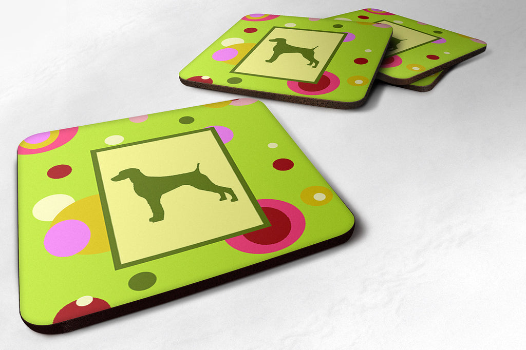 Weimaraner Foam Coasters Set of 4 Cup Coasters for Indoor Outdoor, Tabletop Protection, Anti Slip, Mouse pad Material