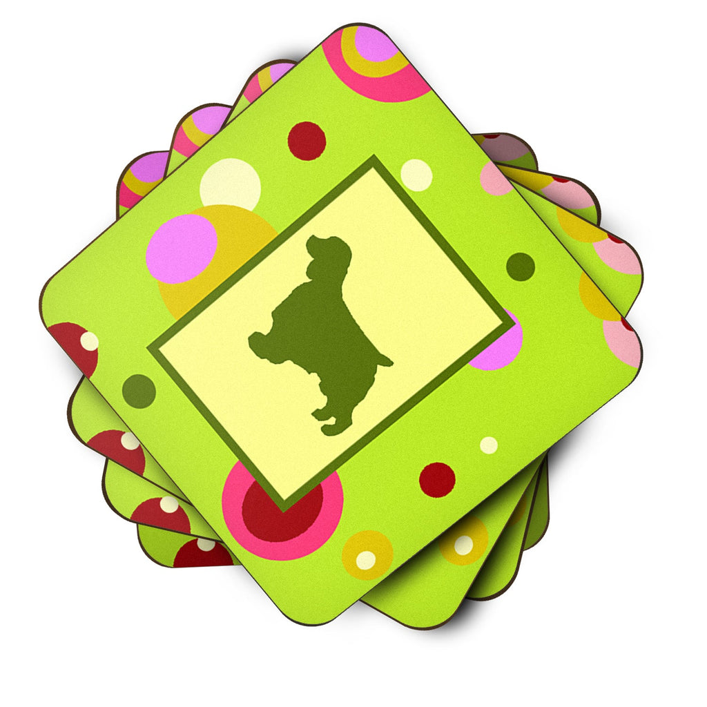 Welsh Springer Spaniel Foam Coasters Set of 4 Cup Coasters for Indoor Outdoor, Tabletop Protection, Anti Slip, Mouse pad Material