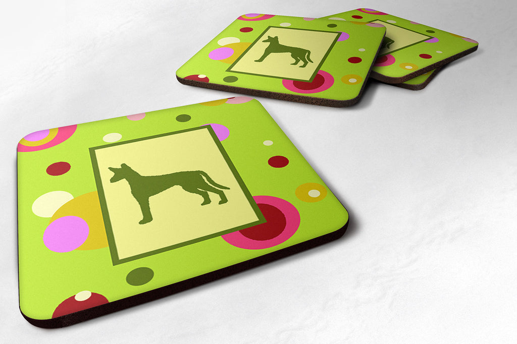 Ibizan Hound Foam Coasters Set of 4 Cup Coasters for Indoor Outdoor, Tabletop Protection, Anti Slip, Mouse pad Material