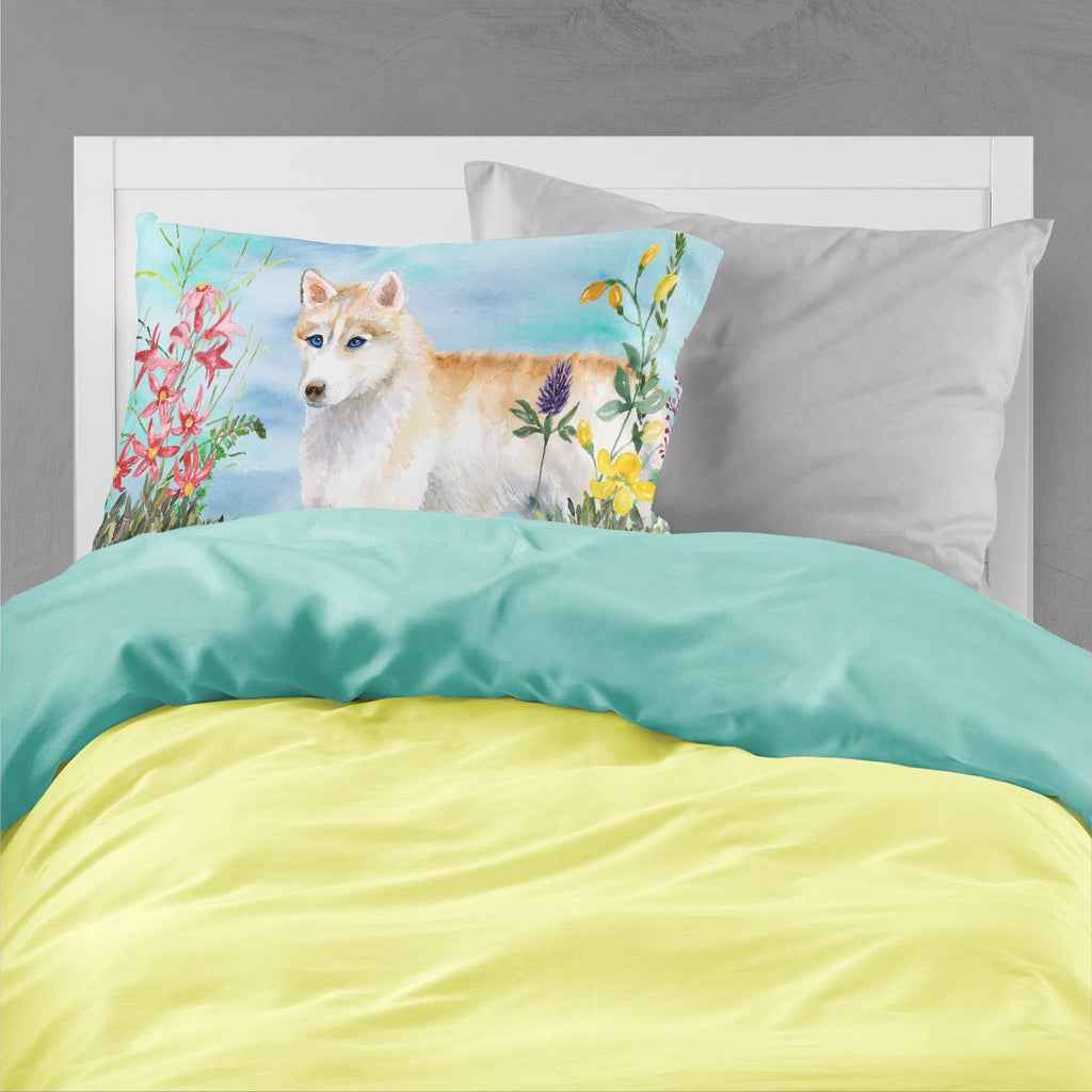 Siberian Husky Spring Standard Pillowcase Lightweight Super Soft Easy Care Decorative Artwork Pillowcase, Standard