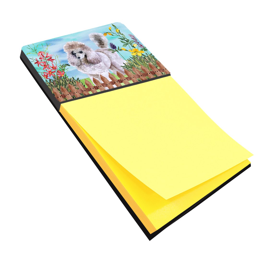 Poodle Spring Watercolor Sticky Note Holder Refillable Dispenser Desk Accessory 3x3 Pad Gift