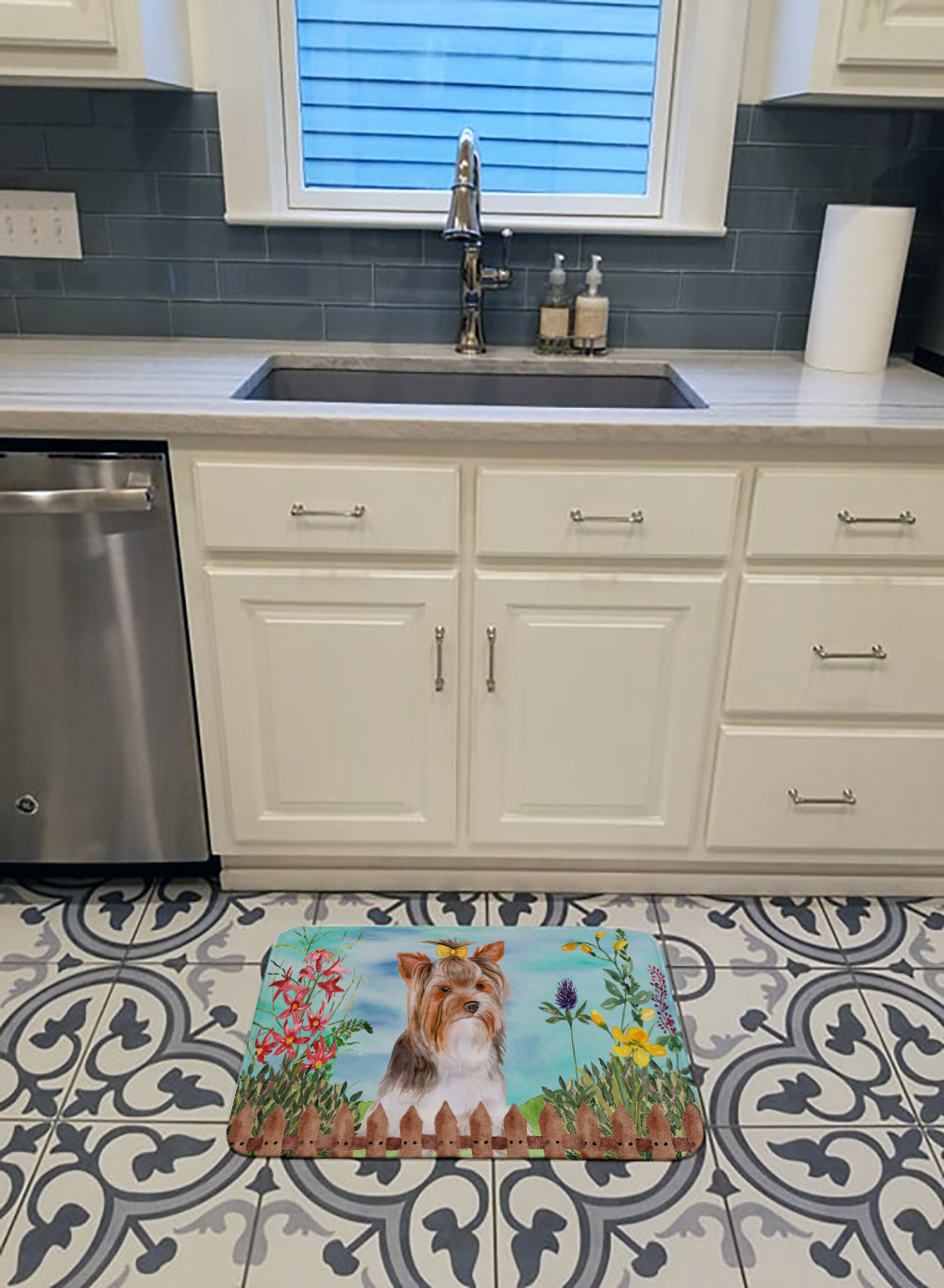 Yorkshire Terrier #2 Spring Memory Foam Kitchen Mat Machine Washable Anti-Fatigue Cushion Comfort Bath or Kitchen Rug