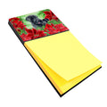 Giant Schnauzer Poinsettas Watercolor Sticky Note Holder Refillable Dispenser Desk Accessory 3x3 Pad Gift