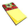 Brussels Griffon Poinsettas Watercolor Sticky Note Holder Refillable Dispenser Desk Accessory 3x3 Pad Gift