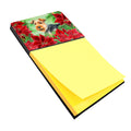 Welsh Terrier Poinsettas Watercolor Sticky Note Holder Refillable Dispenser Desk Accessory 3x3 Pad Gift