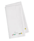 Bedlington Terrier Easter White Embroidered Towel Set of 2 Decorative Bathroom Guest Hand Towel for Hand, Face, Tea, Dishcloth, 19 X 25, White