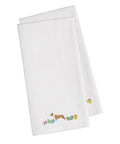 Staffordshire Bull Terrier Easter White Embroidered Towel Set of 2 Decorative Bathroom Guest Hand Towel for Hand, Face, Tea, Dishcloth, 19 X 25, White