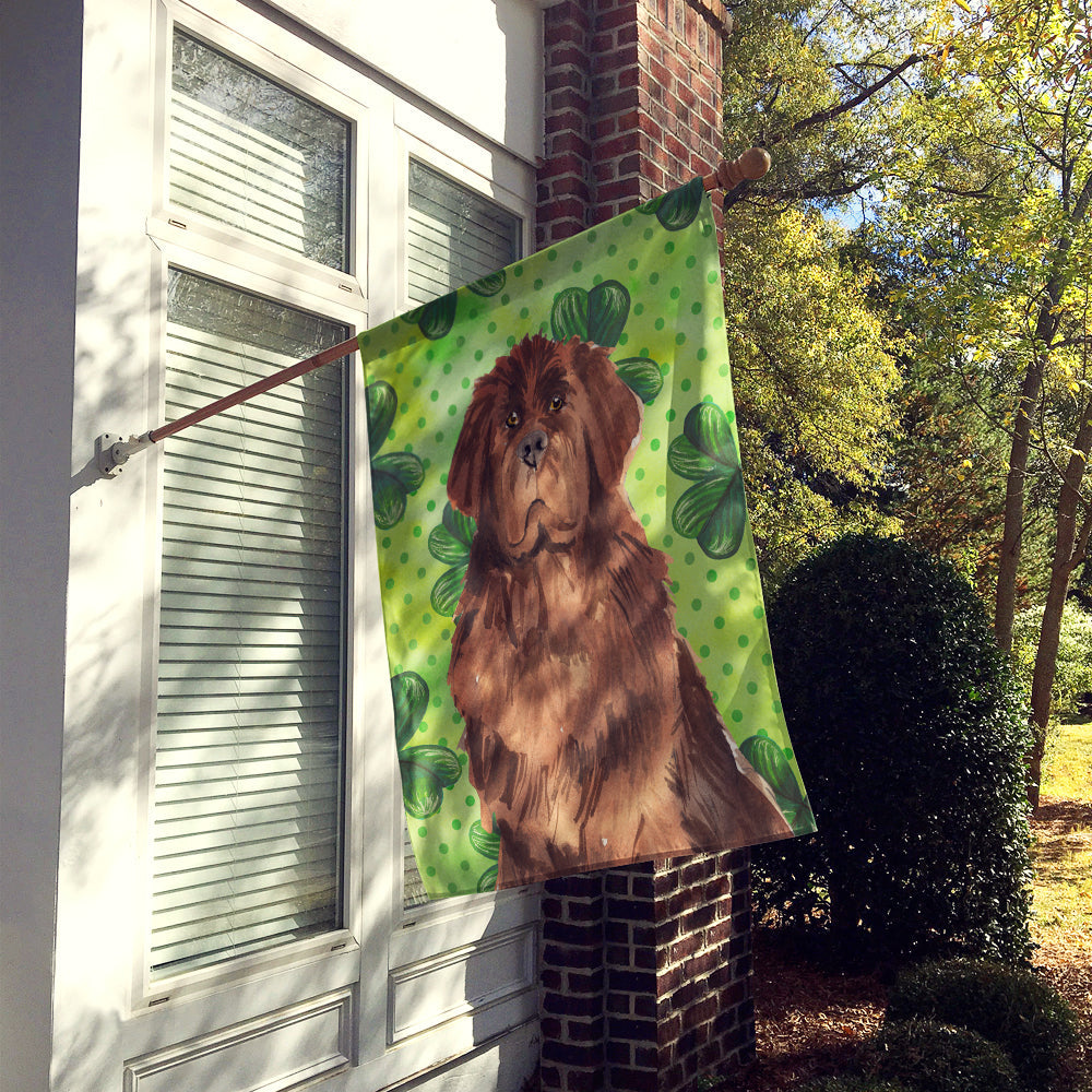 Shamrocks Newfoundland House Flag 28x40 Porch Sleeve Pole Decorative Outside Yard Banner Artwork Wall Hanging, Polyester