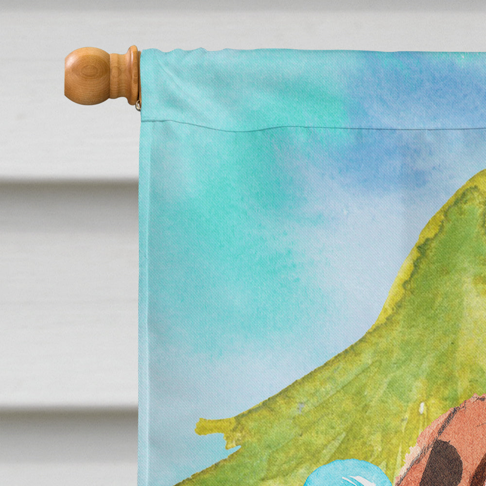 Christmas Tree Vizsla House Flag 28x40 Porch Sleeve Pole Decorative Outside Yard Banner Artwork Wall Hanging, Polyester