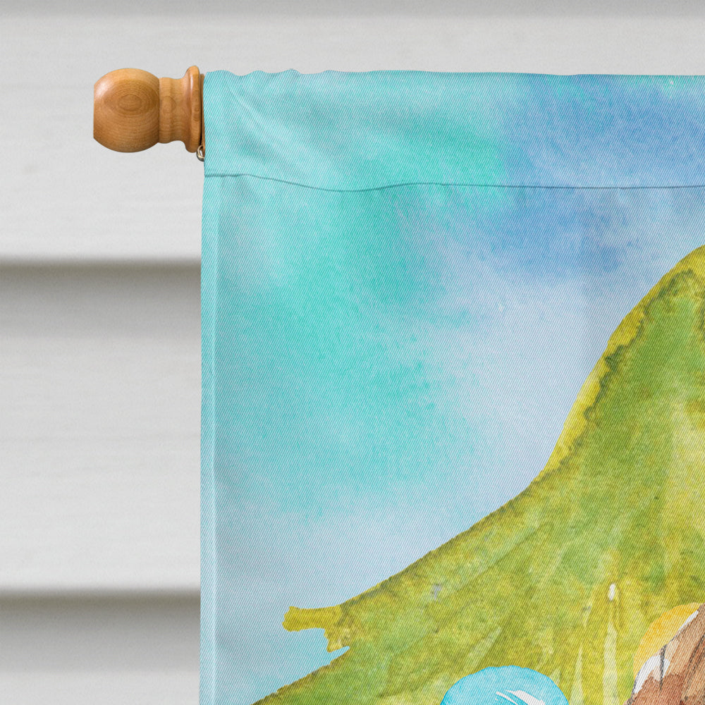 Christmas Tree Bloodhound House Flag 28x40 Porch Sleeve Pole Decorative Outside Yard Banner Artwork Wall Hanging, Polyester