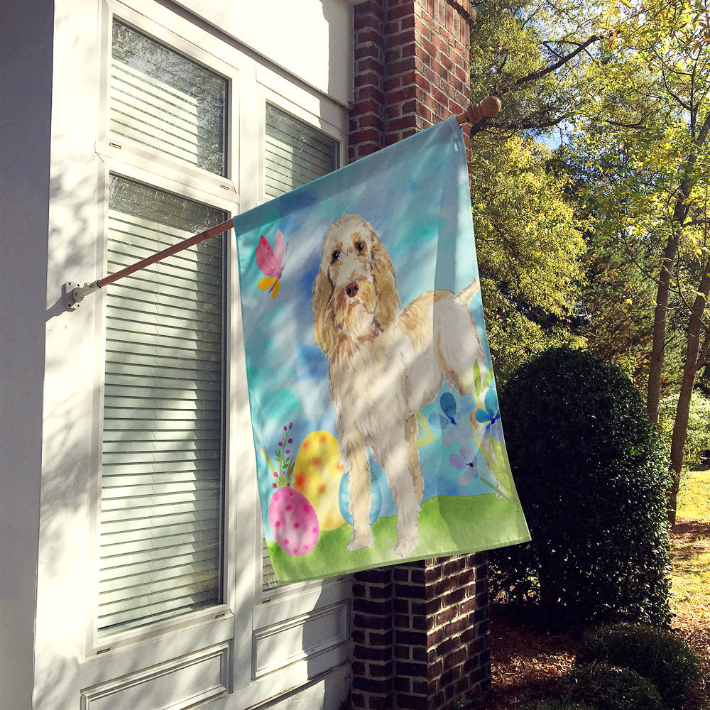 Easter Eggs Spinone Italiano House Flag 28x40 Porch Sleeve Pole Decorative Outside Yard Banner Artwork Wall Hanging, Polyester