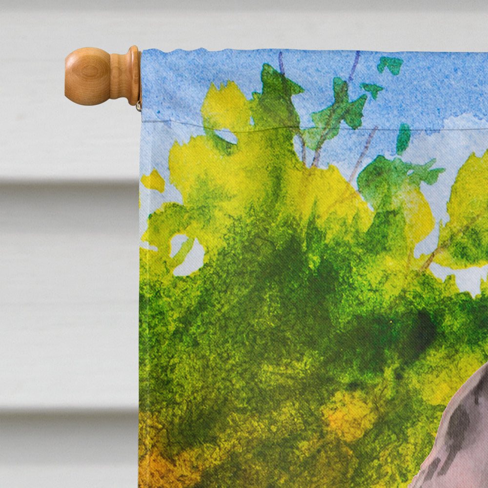 Fall Fawn French Bulldog House Flag 28x40 Porch Sleeve Pole Decorative Outside Yard Banner Artwork Wall Hanging, Polyester