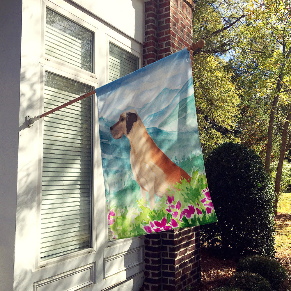 Mountian Flowers Great Dane House Flag 28x40 Porch Sleeve Pole Decorative Outside Yard Banner Artwork Wall Hanging, Polyester
