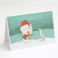 Italian Greyhound Snowman Christmas Greeting Cards Pack of 8 Blank Cards with Envelopes Whimsical A7 Size 5x7