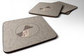 American Hairless Terrier In the Kitchen Foam Coasters Set of 4 Cup Coasters for Indoor Outdoor, Tabletop Protection, Anti Slip, Mouse pad Material
