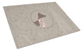 American Hairless Terrier In the Kitchen Cutting Board Tempered Glass Kitchen Cutting Surface, Heat Resistant Chopping, Non-Slip Feet, Food Prep & Serving