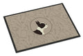 Boston Terrier In the Kitchen Doormat Indoor Outdoor 18H X 27W Front Door Mat Rugs for Entryway, Non Slip Washable