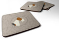Fox Terrier In the Kitchen Foam Coasters Set of 4 Cup Coasters for Indoor Outdoor, Tabletop Protection, Anti Slip, Mouse pad Material